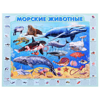 Пазлы Пазл-рамка 60 &quot;Морские животные&quot;