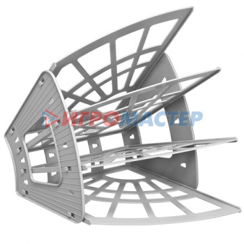 Лотки, подставки, корзины Лоток 4-х секционный Эконом, 3 отделения, серый 