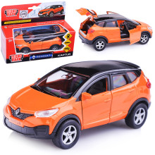 Машина металл Renault Kaptur 12см, (открыв двери, оранжево-черный) инерц., в коробке