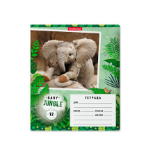 Тетрадь 12л. линейка &quot;Baby Jungle&quot; (в плёнке по 10 шт.)