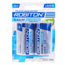 Батарейки алкалиновые ROBITON STANDARD LR20 BL2