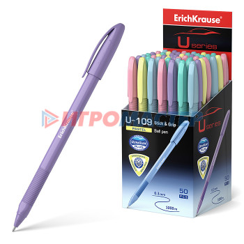 Ручки шариковые Ручка шариковая U-109 Pastel Stick&amp;Grip 1.0, Ultra Glide Technology, цвет чернил синий 