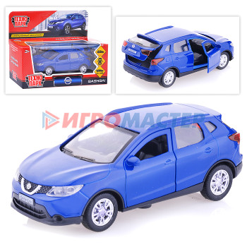 Коллекционные модели Машина металл Nissan Qashqai 12см, открыв. двери, инерц, Синий. в коробке