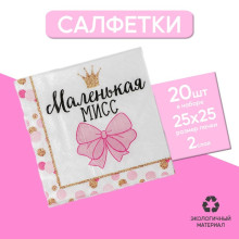 Cалфетки «Маленькая мисс», 25х25 см, набор 20 шт.