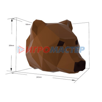 UNICON Полигональный констурктор, 10 листов, медведь