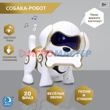 IQ BOT Собака-робот интерактивная «Чаппи», звук, свет, ходит цвет золотой SL-05881