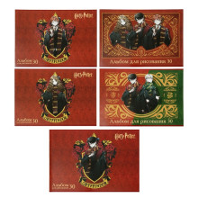 Альбом для рисования А4, 30 листов, на скрепке, «Гарри Поттер», обложка мелованный картон, блок 100 г/м², МИКС