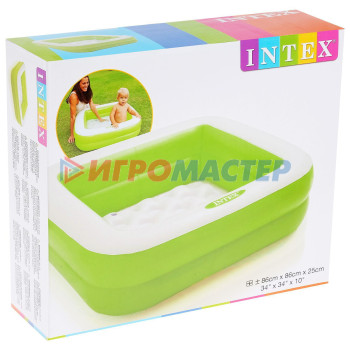 Бассейн надувной квадратный 86*86*25 см Play Box Intex (57100NP)