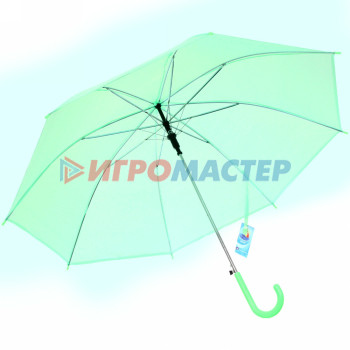 Зонт-трость женский "Классический" цвет мятный, 8 спиц, d-92см, длина в слож. виде 71см