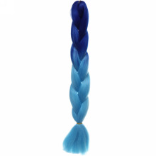 Цветная коса канекалон "Необыкновенная" 100г, 55 см, синий