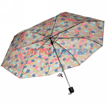 Зонт женский механический "Ultramarine - Цветы", микс 5-7 расцветок, 8 спиц, d-97см, длина в слож. виде 24см