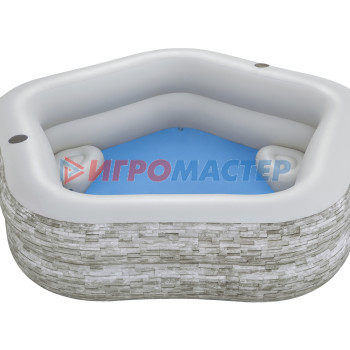 Бассейны Бассейн надувной 213*206*53 см TruPrint Stone Family Bestway (54423)