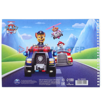 Альбом для рисования А4, 40 листов, гребень, Paw Patrol