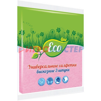 Тряпки, салфетки хозяйственные Салфетки ECO LINE Русалочка универсальные 3 штуки