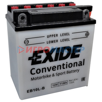 Аккумуляторная батарея Exide 11 Ач EB10L-B (12N10-3B), обратная полярность