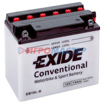 Аккумуляторная батарея Exide 19 Ач EB16L-B, обратная полярность