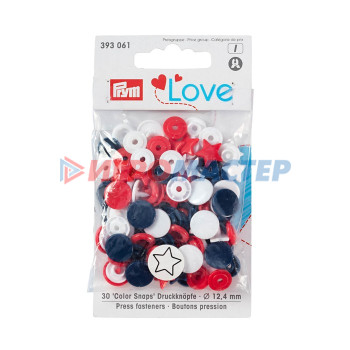 Kнопки Color Snaps PrymLove, размер 12 мм, 30 шт, Prym