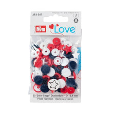 Kнопки Color Snaps PrymLove, размер 12 мм, 30 шт, Prym