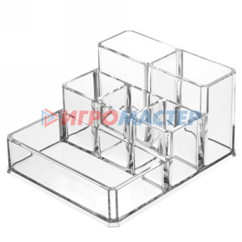 Органайзер для хранения "ФАНТЭНЕГРО", прозрачный, 6 отделений, 12,5*10,5*6,5см