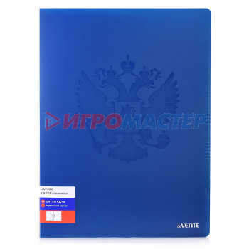 Государственная символика Папка с боковым прижимом &quot;Герб&quot; A4 (235x310x20 мм) 650 мкм, фактура &quot;песок&quot; выборочный лак,