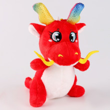 Pomposhki Мягкая игрушка Дракон с усиками Красный 10 см