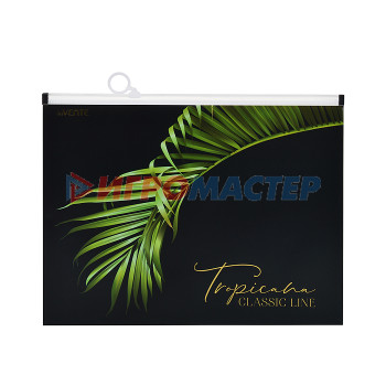 Папки-конверты на молнии Папка на молнии с расширением &quot;Tropicana&quot; A4 (320x240х25 мм) 180 мкм, непрозрачная, с рисун