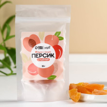 Onlylife Сушеный персик в дой-паке, цукаты, 50 г.