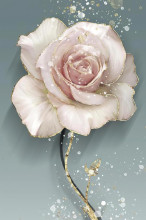 Картина интерьерная в раме "САНТИМО", белая роза, 40*60см (термоусадочная пленка)