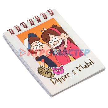 Блокнот А7 32 л на гребне Dipper and Mabel, Гравити Фолз