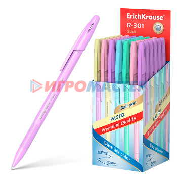 Ручки шариковые Ручка шариковая R-301 Pastel Stick 0.7, цвет чернил синий 