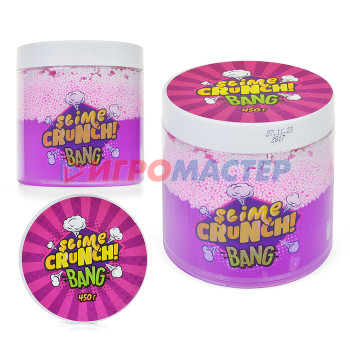 Лизуны, тянучки, ежики Игрушка ТМ «Slime» Crunch-slime Bang с ароматом ягод 450г 