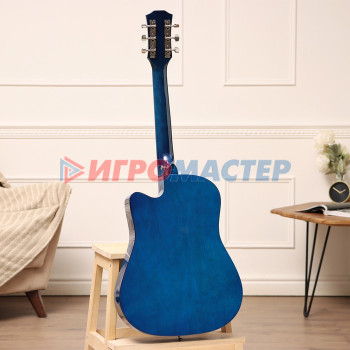 Акустическая гитара Music Life QD-H38Q-hw, синяя