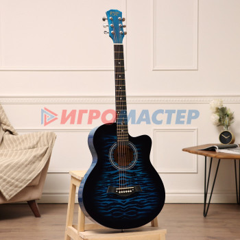 Акустическая гитара Music Life QD-H40Q-hw, синий