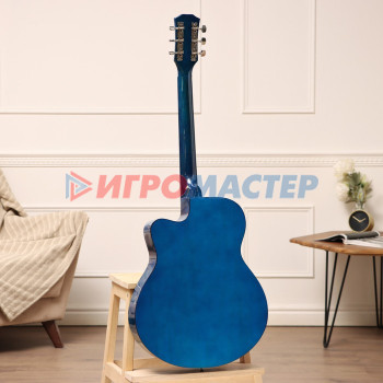 Акустическая гитара Music Life QD-H40Q-hw, синий