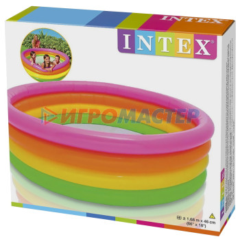 Бассейн надувной круглый 168*46 см Sunset Glow Intex (56441NP)