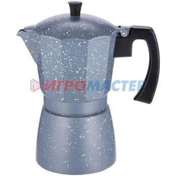 Кофеварка алюминиевая гейзерная мрамор 450мл cups TC-403-9