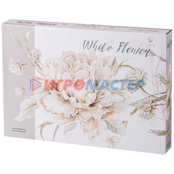 Блюдо фарфоровое 26,5*18см "WHITE FLOWER"