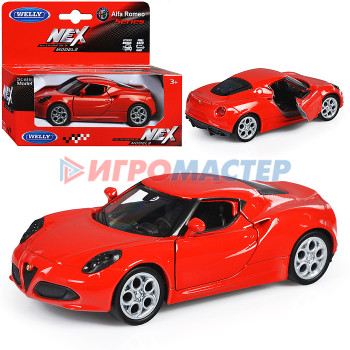 Коллекционные модели Машинка 1:38 Alfa Romeo 4C, пруж. мех., цв. в асс.