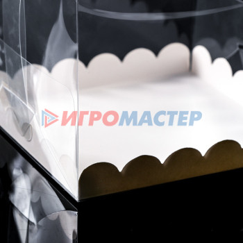 PVC Коробка для бенто-торта 16 х 16 х 12 см