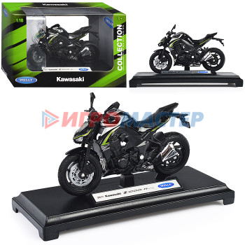 Коллекционные модели Мотоцикл 1:18 Kawasaki Z1000 R 2017, черный