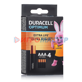 Элементы питания, фонарики, флэшки Батарейки алкалиновые DURACELL OPTIMUM LR03 BL4 (4 шт)