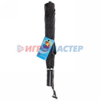 Зонт мужской полуавтомат "Ultramarine - Питер", цвет черный,8 спиц, d-95см, длина в слож. виде 39см