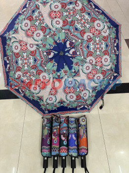 Зонты для взрослых Зонт женский полуавтомат "Фиора", микс 6 цветов, 8 спиц, d-100см, длина в слож. виде 30см