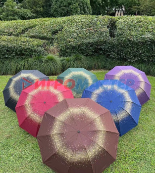 Зонты для взрослых Зонт женский механический "Ultramarine - Тайра", микс 6 цветов, 8 спиц, d-115см, длина в слож. виде 28см