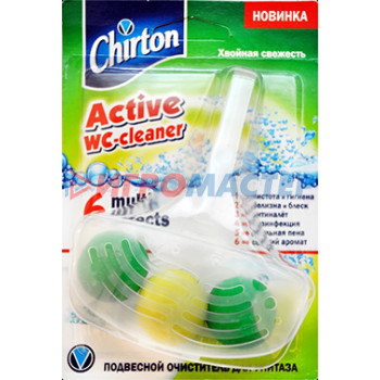 Средства для ванной и туалетной комнаты Очиститель-шарики для унитаза CHIRTON подвесной Хвойная свежесть 45 гр
