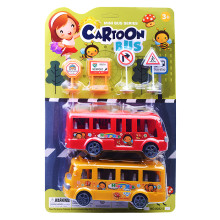 Набор автобусов 8282-2 &quot;Cartoon bus&quot; со знаками, на листе