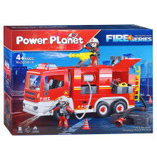 Пожарная машина QL888-10 +2 минифигурки, со светом и музыкой, в коробке
