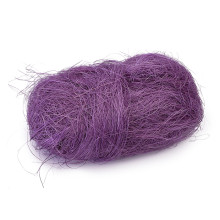 Волокно сизалевое натуральное 50 г, фиолетовое, в пластиковом пакете с блистерным подвесом