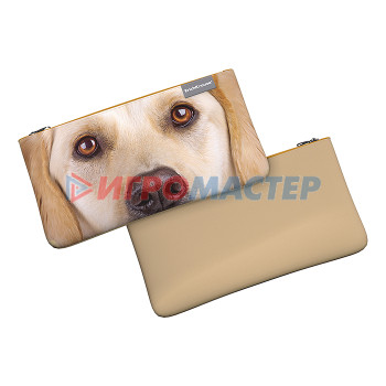 Пеналы-косметички школьные Пенал конверт Light 220x120мм Beige Dog