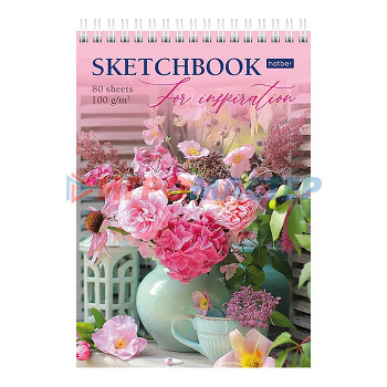 Блокнот SketchBook 80л А5ф &quot;Летний букет&quot;